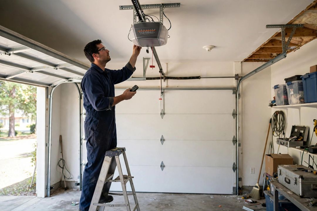 Technician at work — Opener repair or replacement