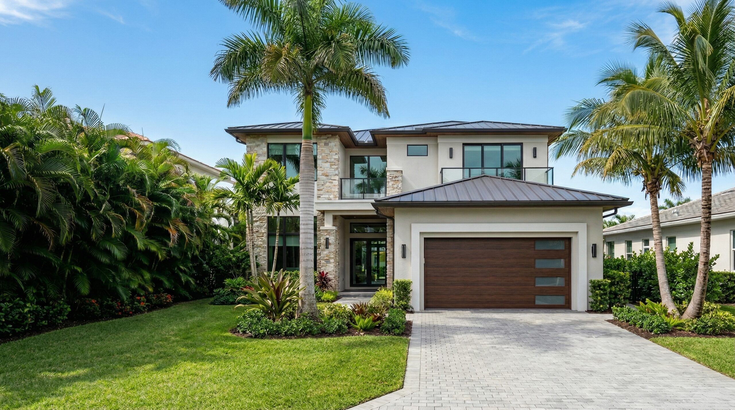 The chosen door shown on the sample customer's South Florida home